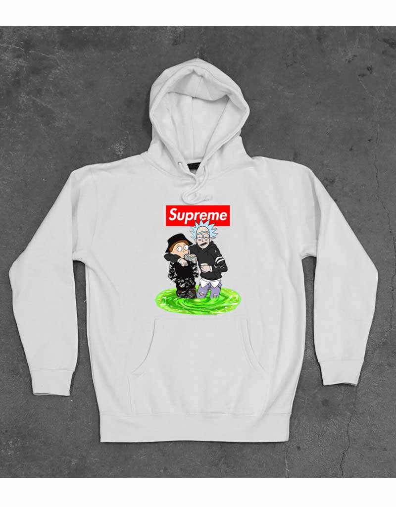 Cheap Custom Hoodie Supreme Style Rick And Morty On Sale