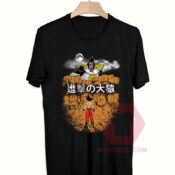 Cheap Custom Tees Attack on Oozaru And Goku On Sale