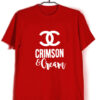 Affordable Custom Crimson And Cream T-Shirt