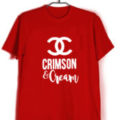 Affordable Custom Crimson And Cream T-Shirt