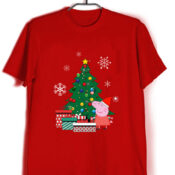 Cheap Custom Peppa Pig Gift Christmas T-Shirts
