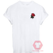 Affordable Custom Rose Embroidered T-Shirt