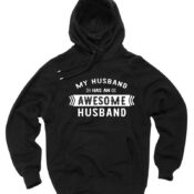 Cheap My Husband Awesome Husband Hoodie