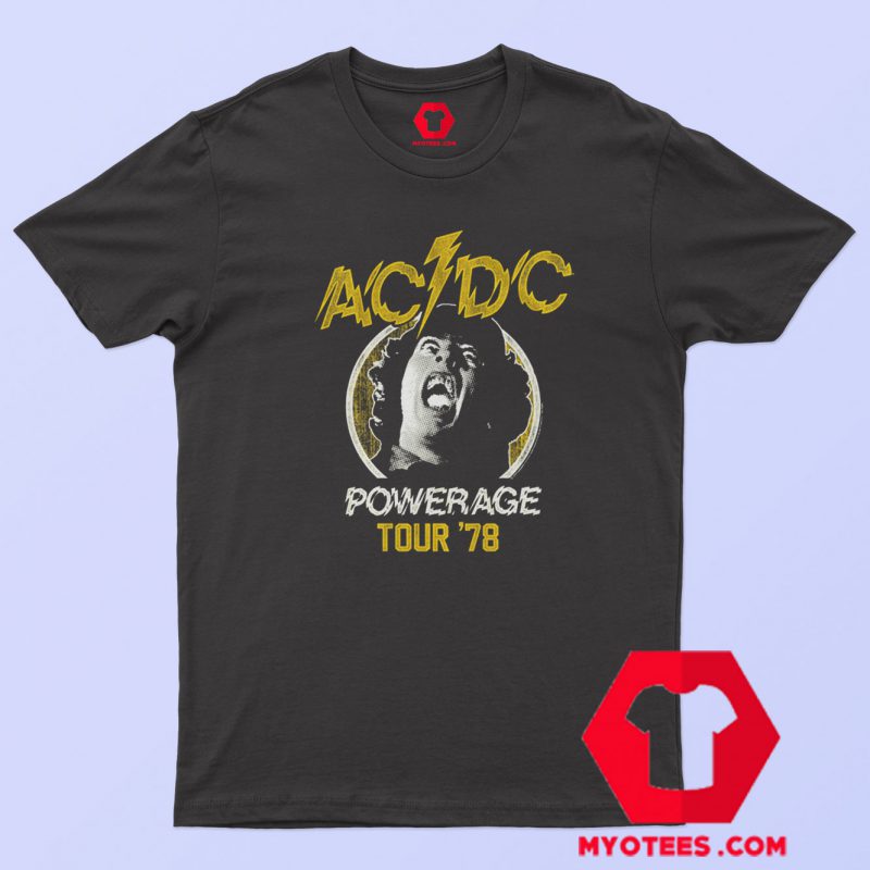 ACDC Powerage Tour 1978 Graphic T-Shirt Cheap | myotees.com