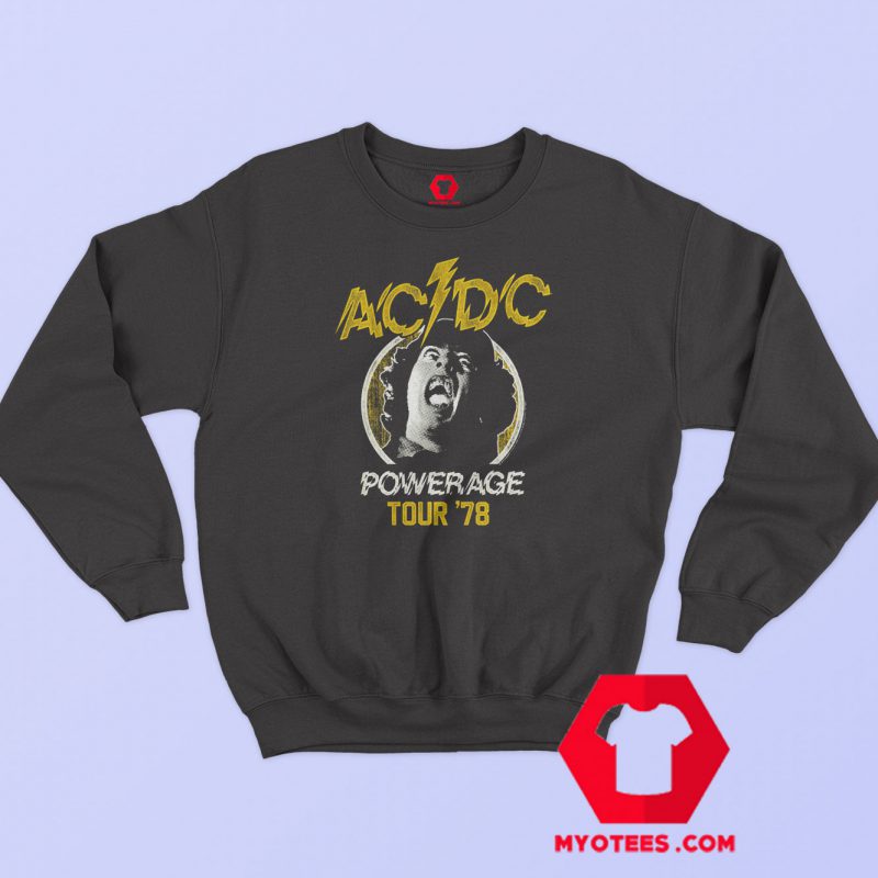 ACDC Powerage Tour 1978 Sweatshirt Cheap | myotees.com
