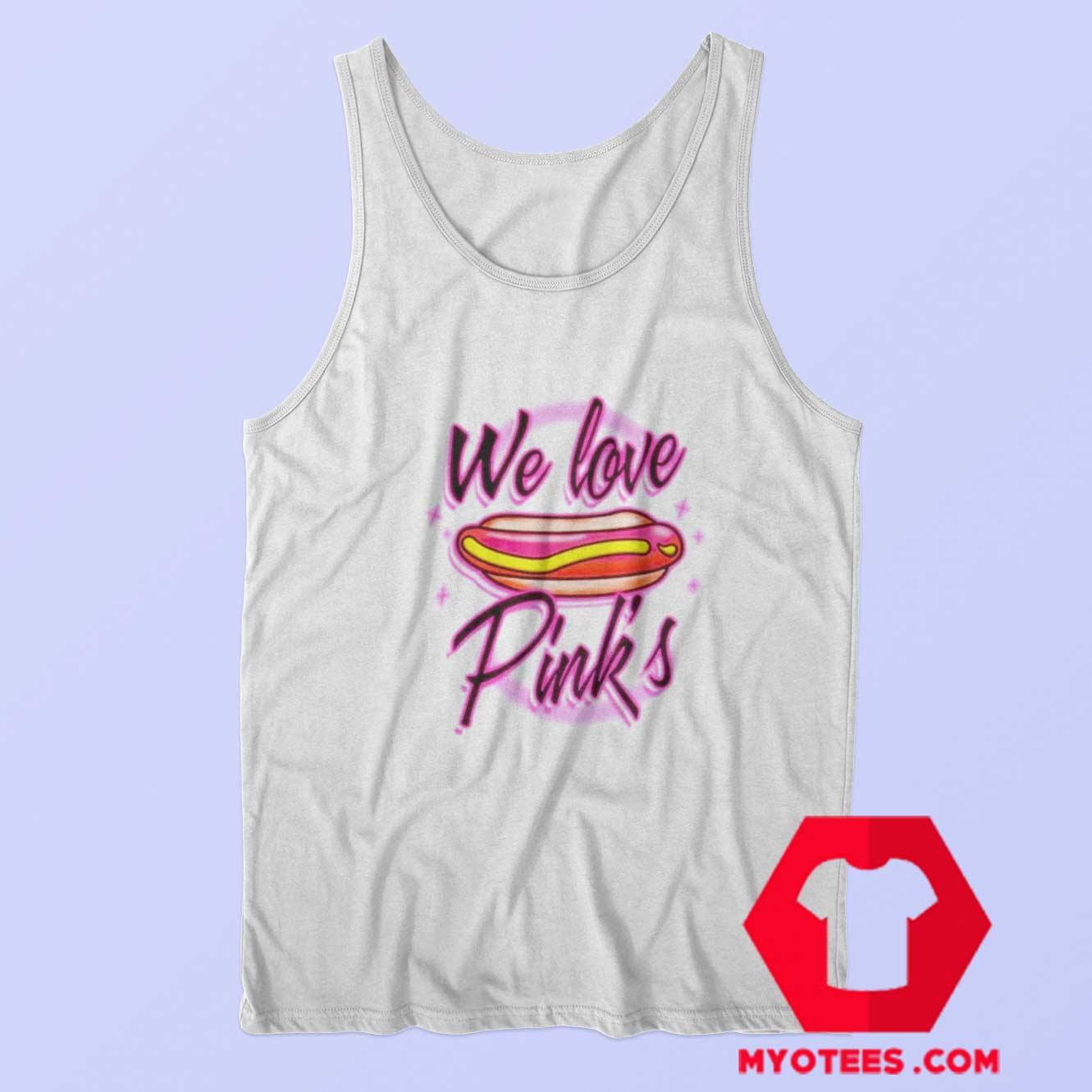 We Love Pinks Hot Dog Unisex Tank Top