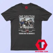 10 Years One Direction Thanks For the Memories T Shirt