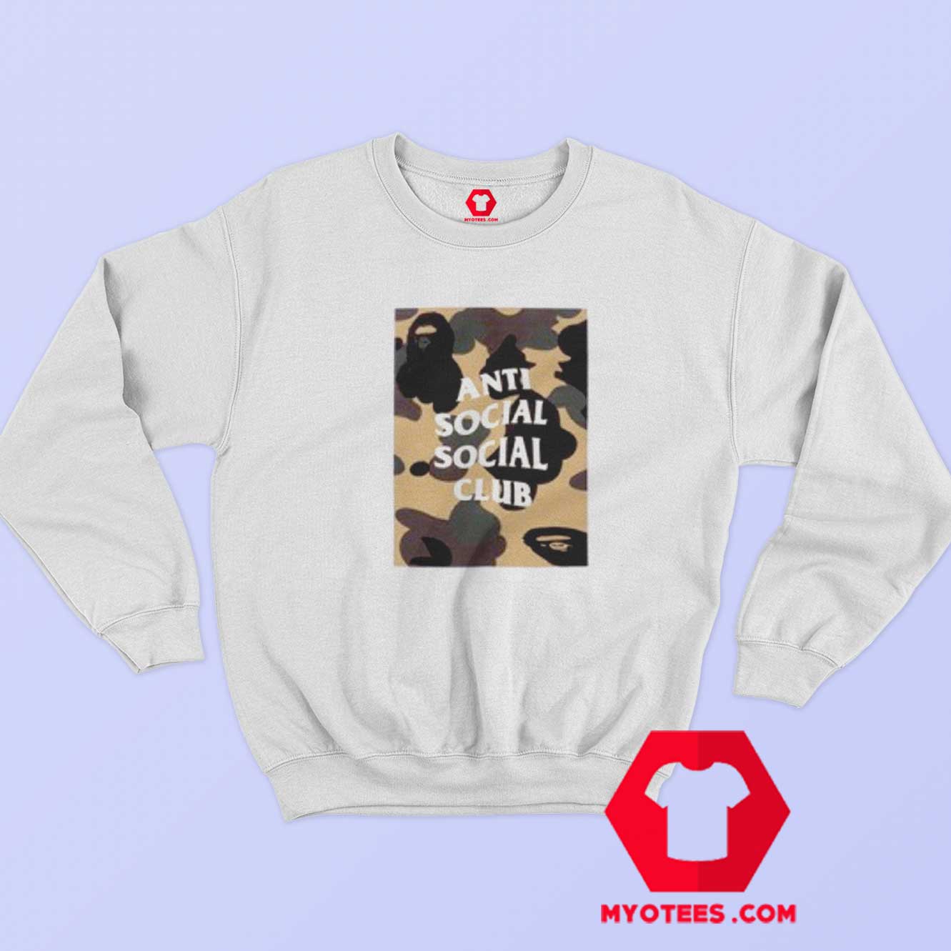 Bathing Ape x Anti Social Club Box Camo Sweatshirt