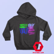 Color Splash Trendy 80s 90s Vintage Design Hoodie