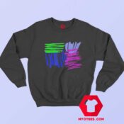 Color Splash Trendy 80s 90s Vintage Design Sweatshirt