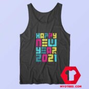 Colorful Futuristic Happy New Year Tank Top