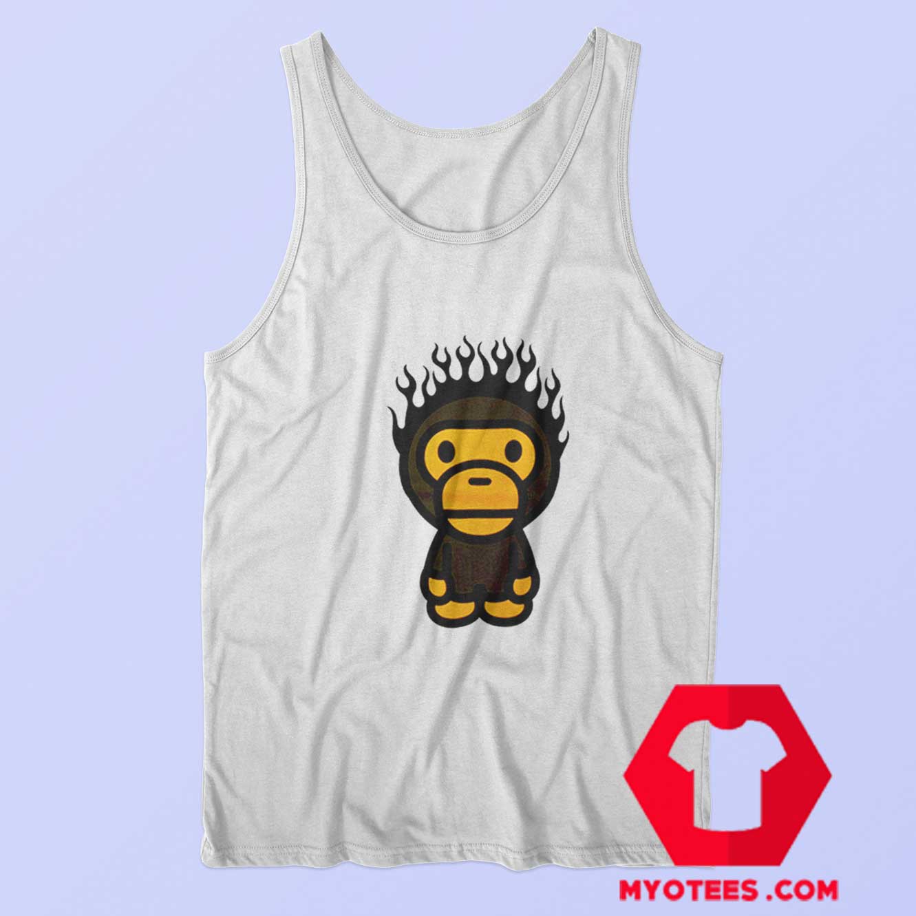 A Bathing Ape Baby Milo Fire Head Unisex Tank Top