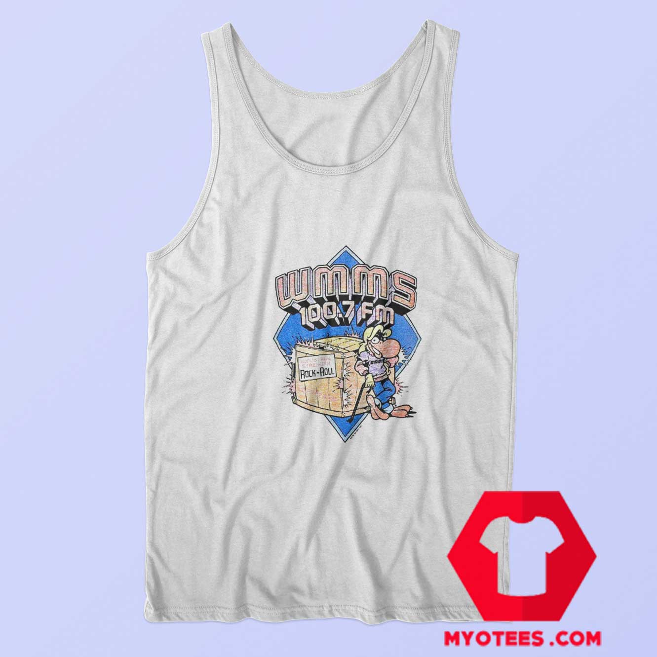 Vintage WMMS Rock and Roll 100.7 FM Tank Top
