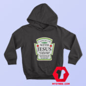Catch Up With Jesus Ketchup Funny Christmas Hoodie