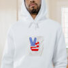 1960's Peace Fingers Classic 60's Graphic Hoodie