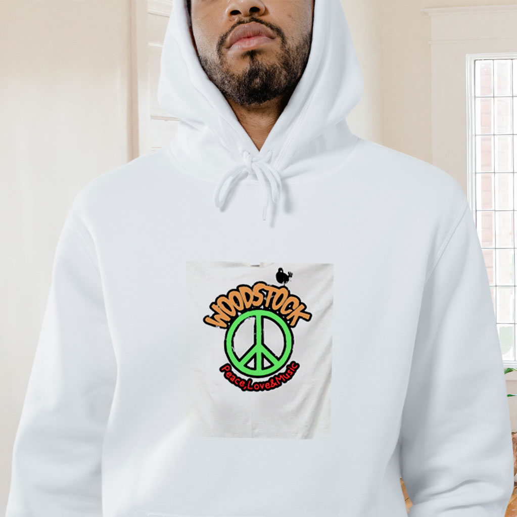 1960's Woodstock Peace Love And Music Graphic Hoodie