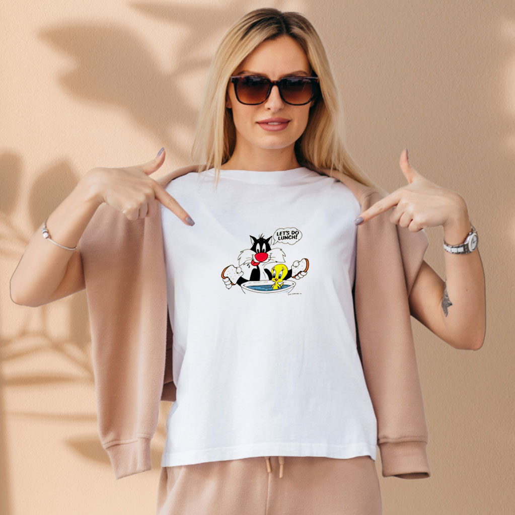 1988 Vintage Looney Tunes Let’s Do Lunch Aesthetic Graphic Tees