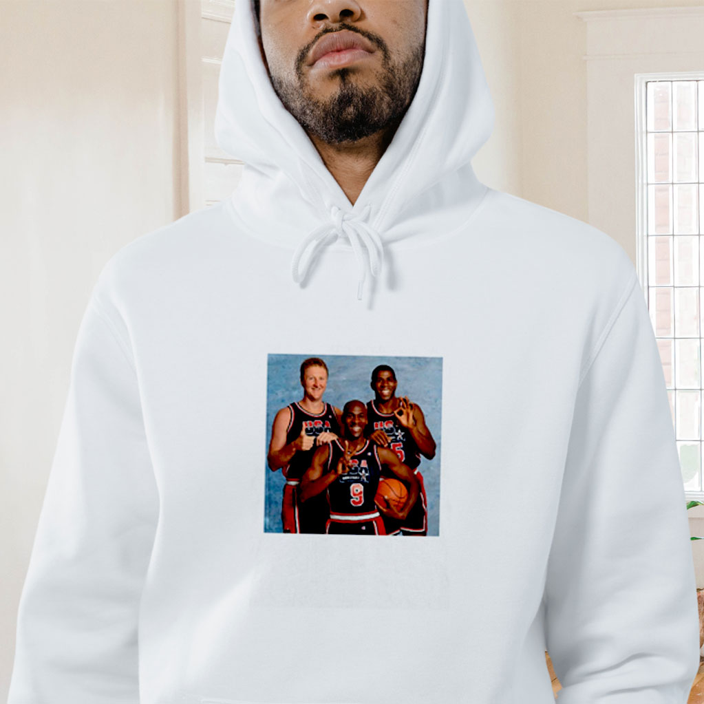 1992 Olympic Dream Team Larry Bird Michael Jordan Ervin Magic Johnson Graphic Hoodie
