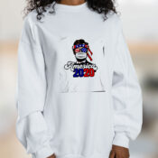 2020 America Usa Abraham Lincoln W Mask Keep Distance Graphic Sweatshirt