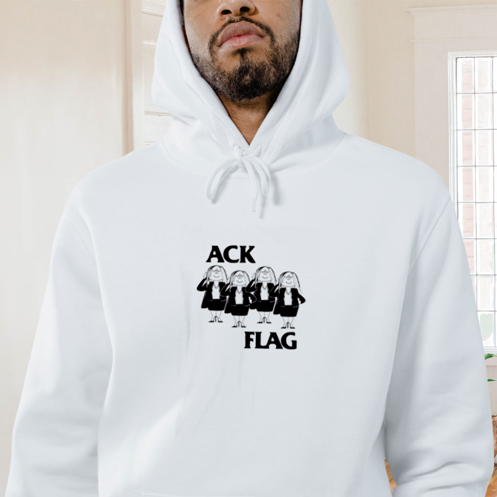 Ack Flag Black Flag Cathy Mash Up Parody Graphic Hoodie