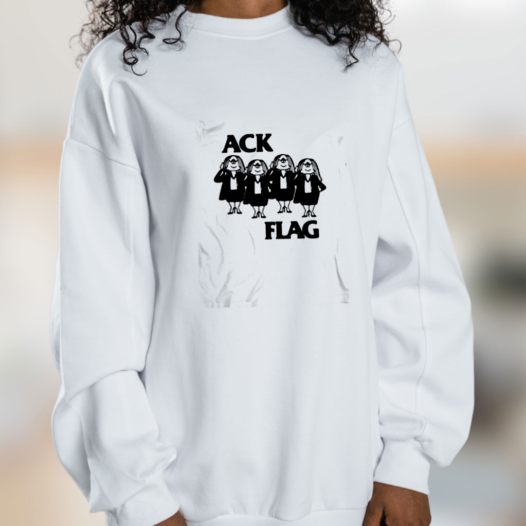 Ack Flag Funny Black Flag Graphic Sweatshirt