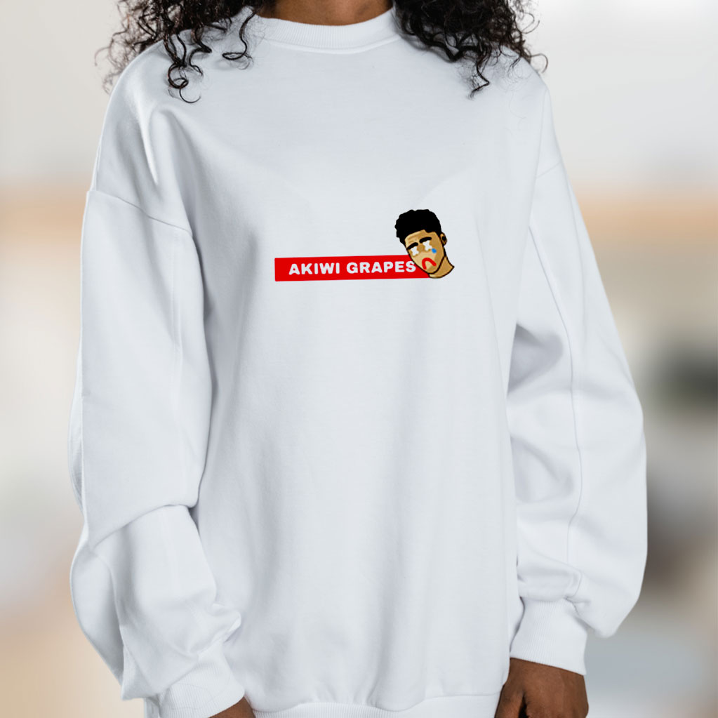 Akiwi Grapes Cartoon Graphic Sweatshirt