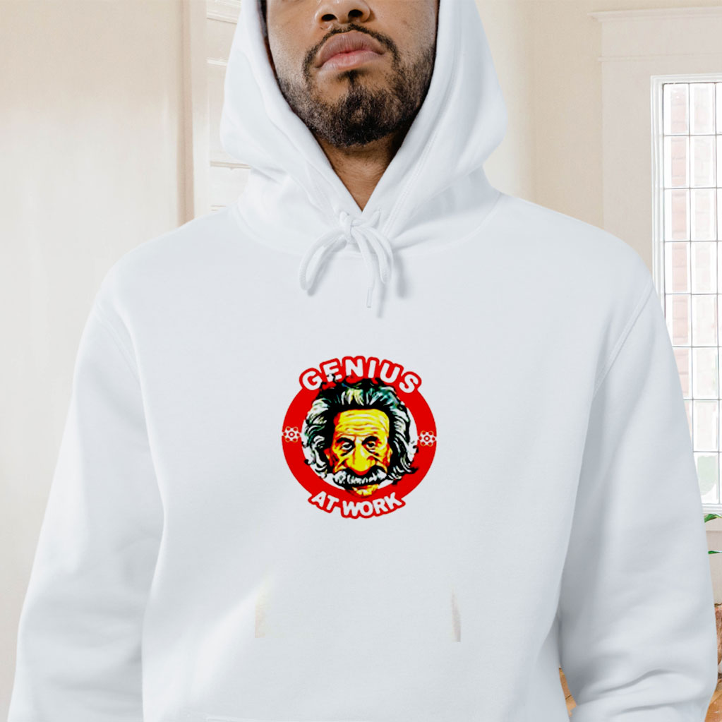 Albert Einstein Genius At Work Physicists Graphic Hoodie