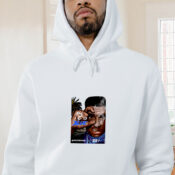All I C Is Blue Caricature Graphic Hoodie
