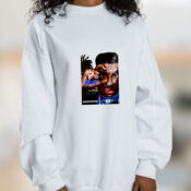 All I C Is Blue Caricature Graphic Sweatshirt