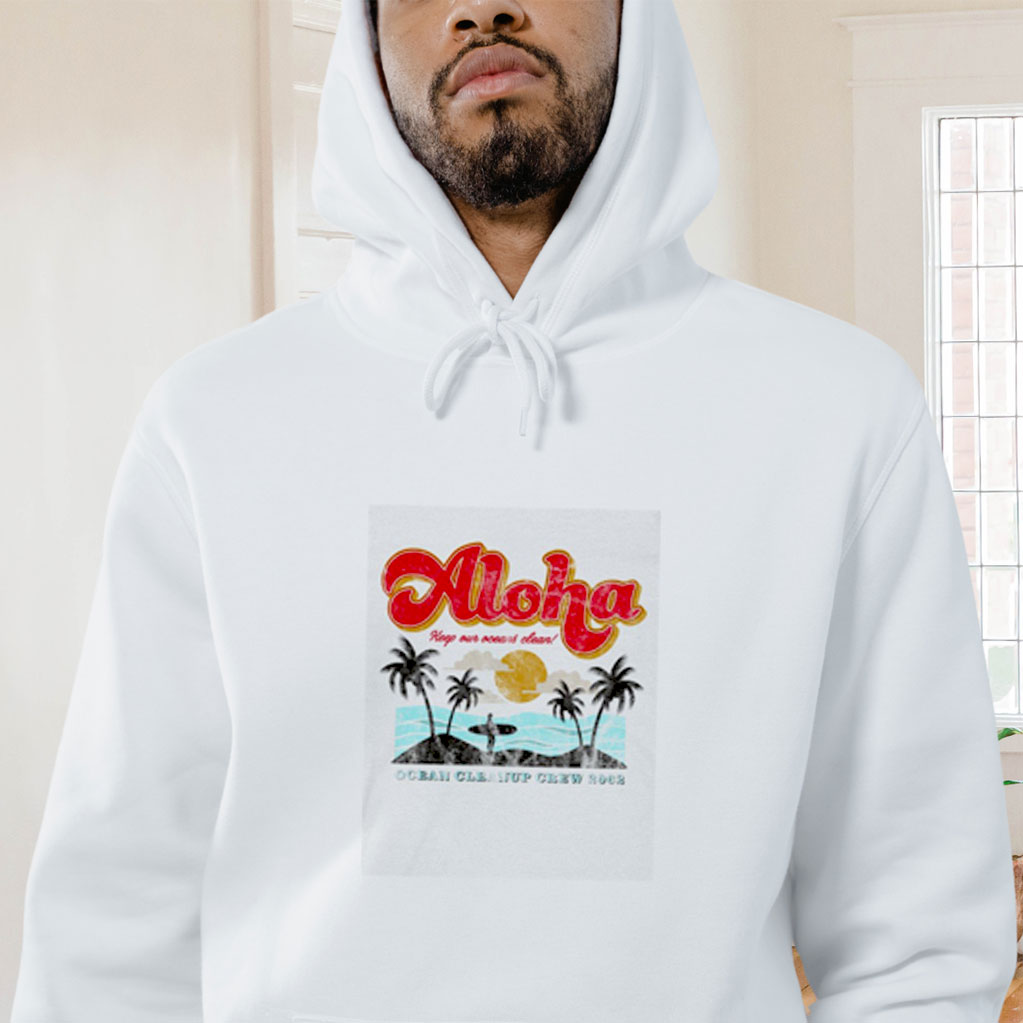 Aloha Keep Our Oceans Clean Graphic Hoodie