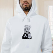Anime Girl Texting Graphic Hoodie