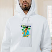 Bad Bunny X Corona Beer Summer Beach Graphic Hoodie