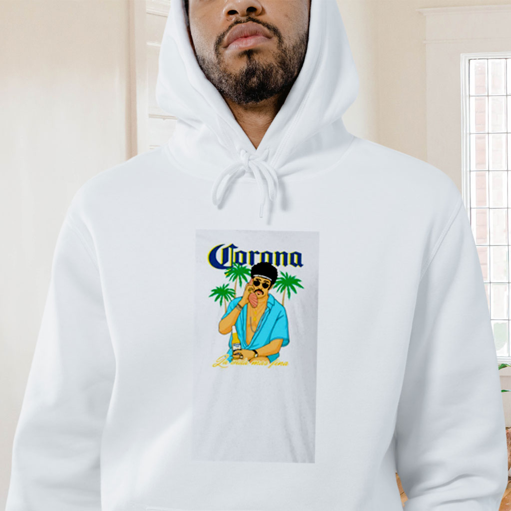 Bad Bunny X Corona Beer Summer Beach Graphic Hoodie