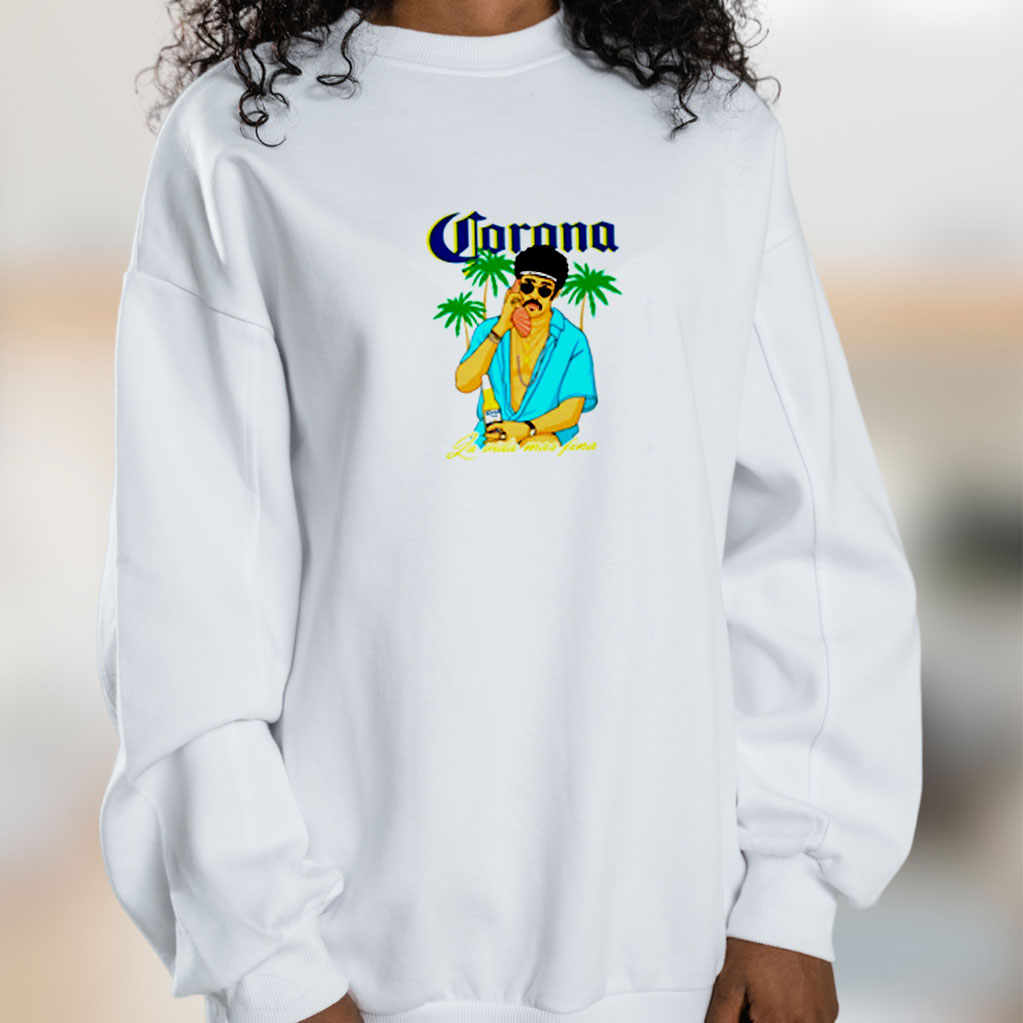 Bad Bunny X Corona Beer Summer Beach Graphic Sweatshirt