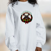 Bah Hum Pug Funny Christmas Pun For Pug Lovers Graphic Sweatshirt