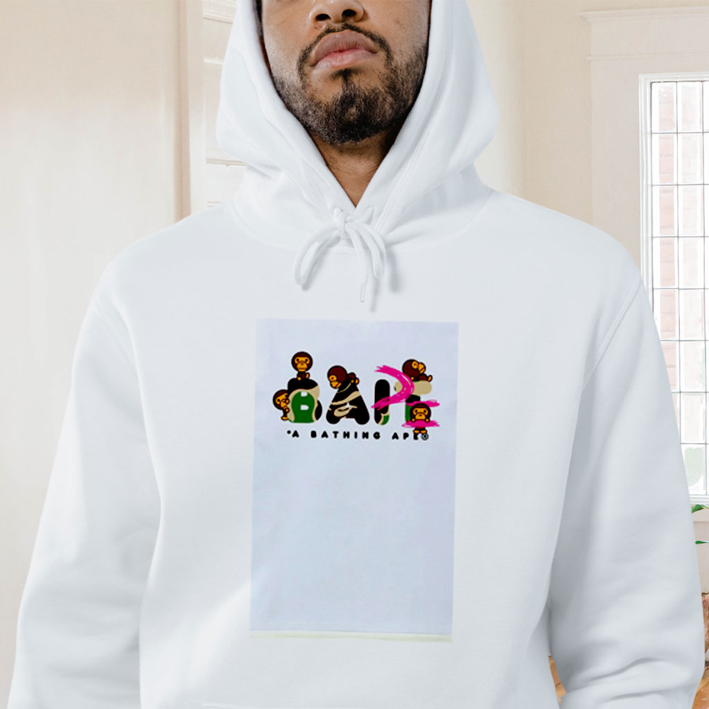 Bape X Bait X Funko Figure Graphic Hoodie