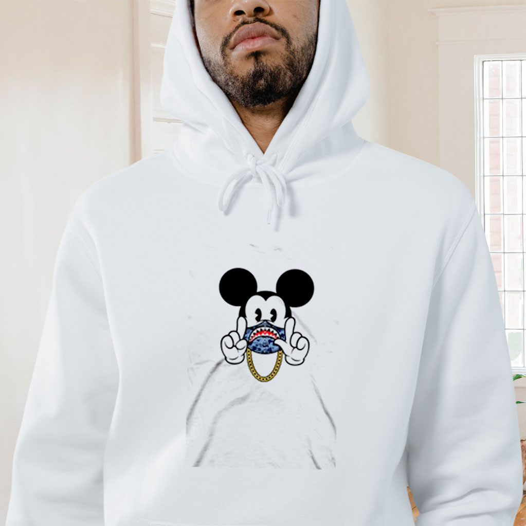 Bape X Mickey Gang Parody Graphic Hoodie