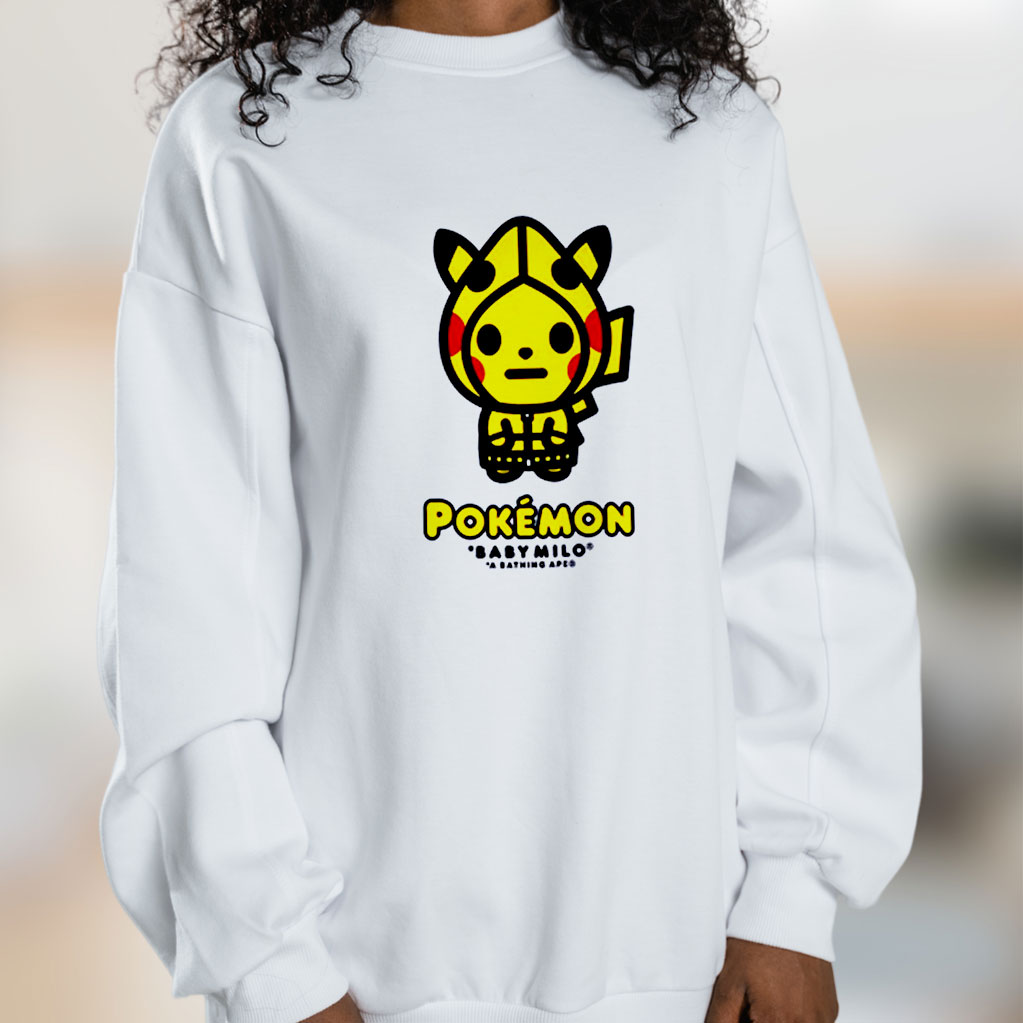 Bape X Pokemon Pikachu Graphic Sweatshirt