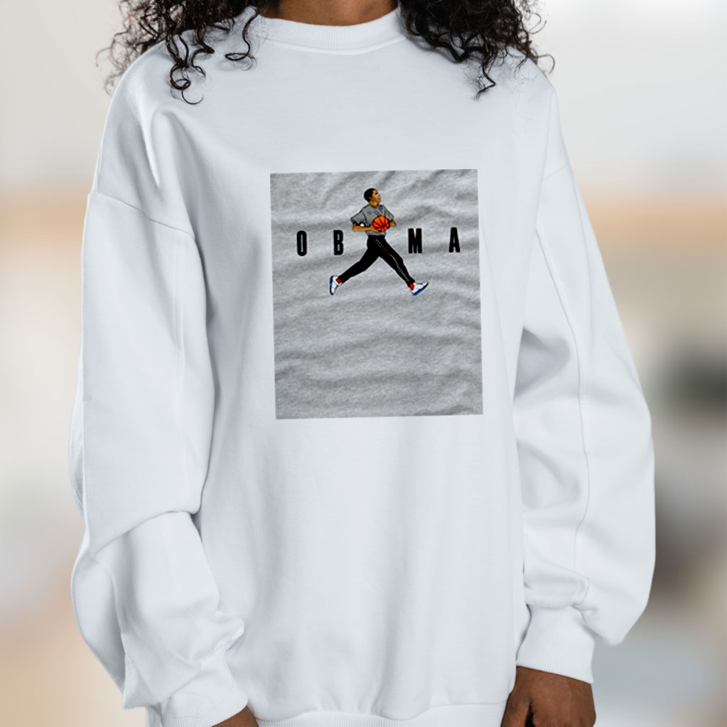 Barack Obama Parody Political Obama Basketball Graphic Sweatshirt