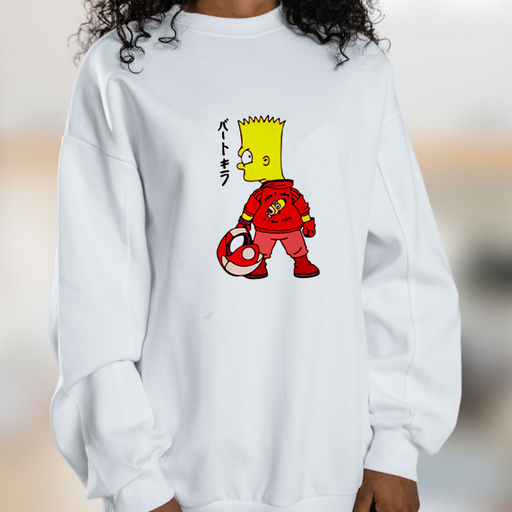 Bart Simpson X Biker Kaneda Akira Movie Graphic Sweatshirt