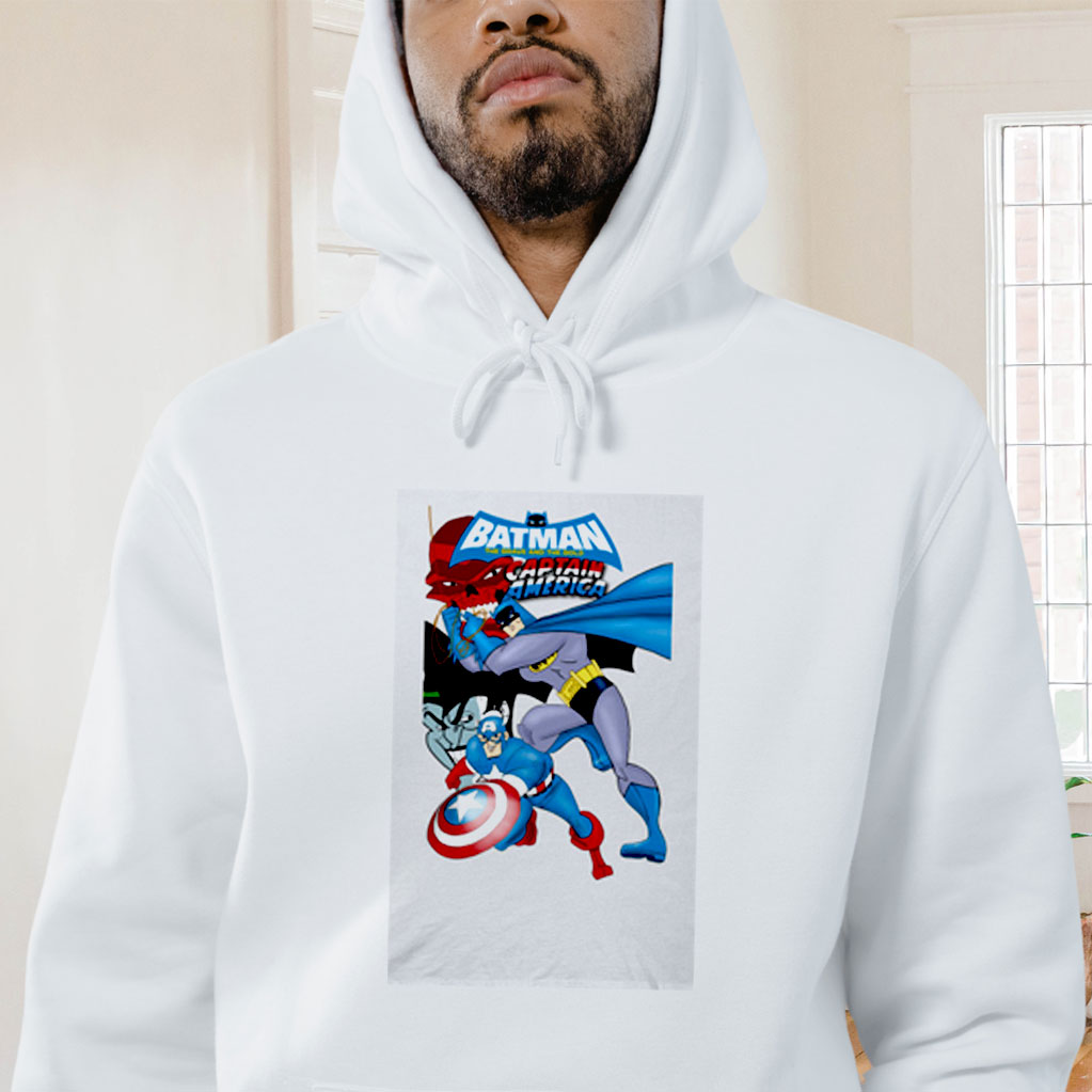 Batman And Captain America Graphic Hoodie