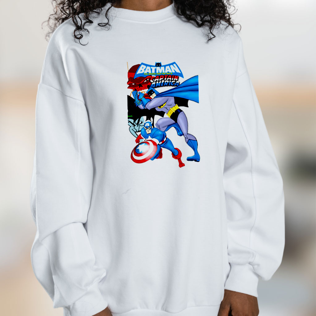 Batman And Captain America Graphic Sweatshirt