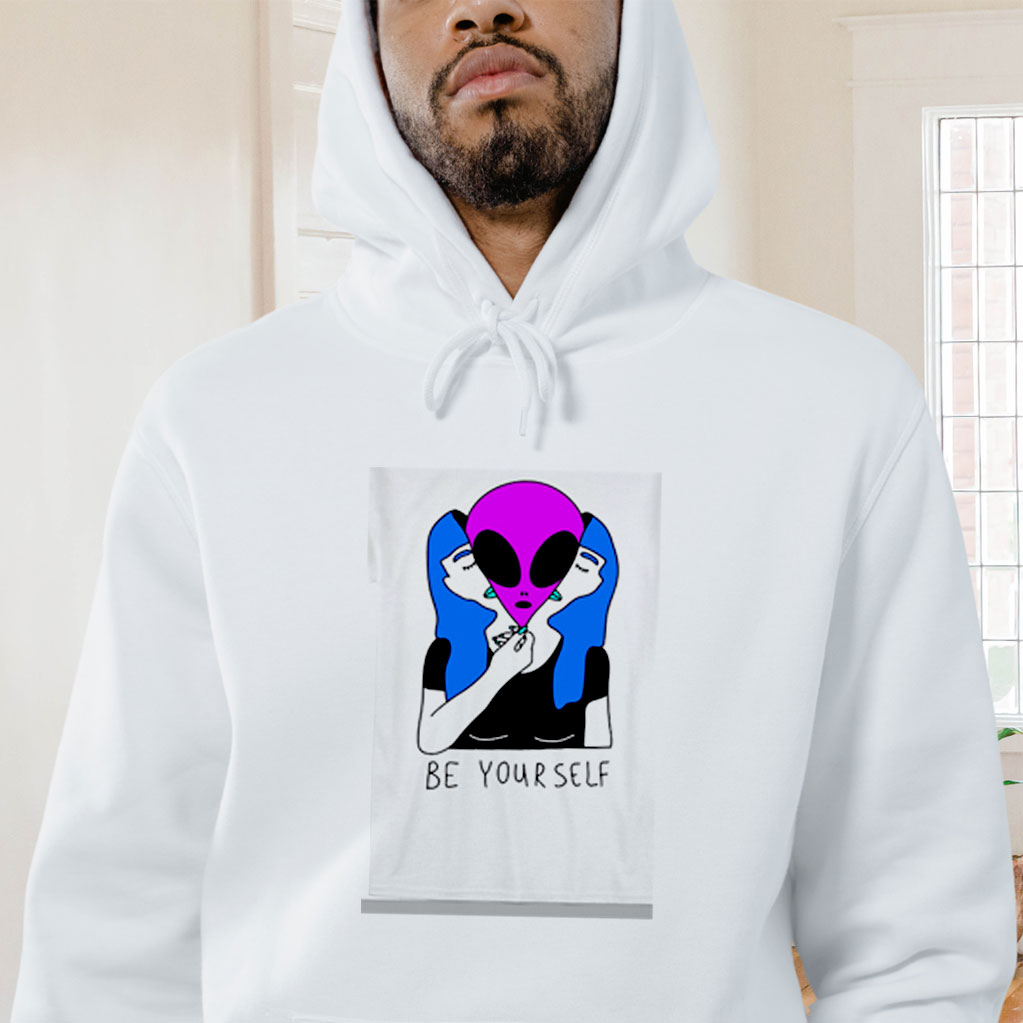 Be Yourself Alien Graphic Hoodie