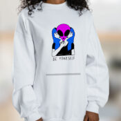 Be Yourself Alien Graphic Sweatshirt
