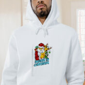 Believe In Christmas Bad Santa Claus Graphic Hoodie