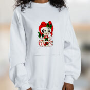 Betty Boop Cute Action Christmas Graphic Sweatshirt