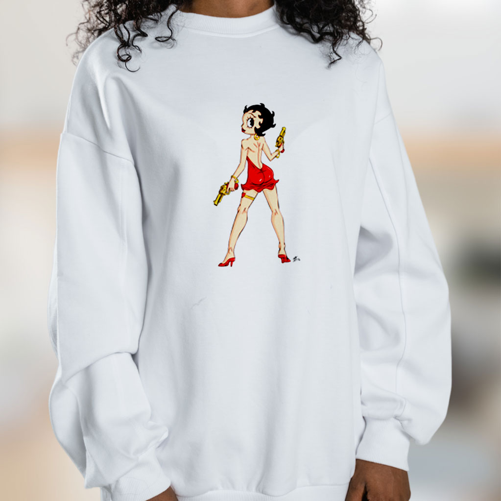 Betty Boop Shoot Graphic Sweatshirt