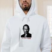 Big Guys Rule Big And Tall Steve Jobs Quote Graphic Hoodie