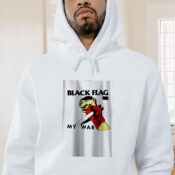 Black Flag Grunge My War Graphic Hoodie