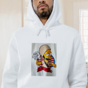 Bootleg Early 90s Bart Simpson Iraq War Graphic Hoodie